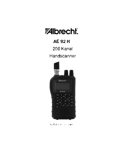 albrecht_ae92h_-_servis_manual