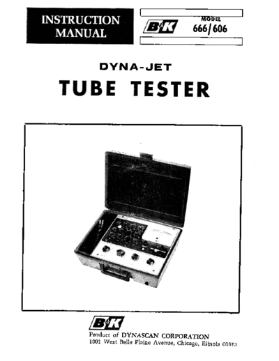B&K 666-606 Instruction manual