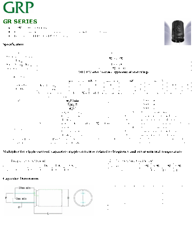 GRP [radial thru-hole] GR Series