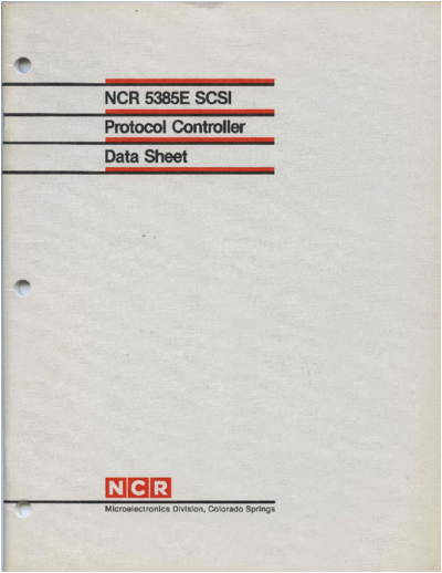NCR_5385E_SCSI_Protocol_Controller_Data_Sheet_May85