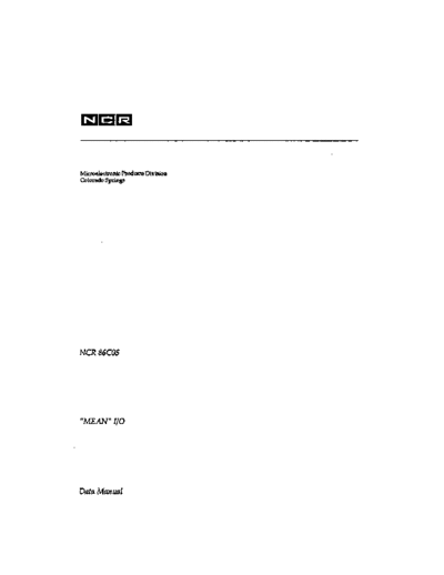 NCR_86C05_DMA_Master_Controller_Mar89