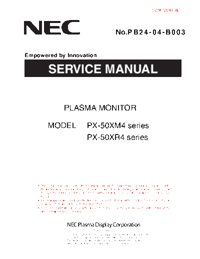 NEC_Plasma_PX-50XR4G_PX-50XM4G_PX-61XR3G_PX-61XM3G_[SM]