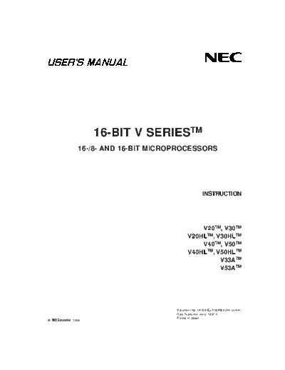 U11301EJ5V0UM00_16-BIT_V_Series_Jun97
