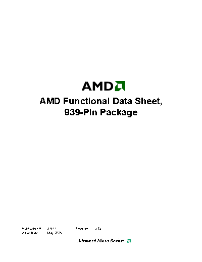 AMD Functional Datasheet 939-Pin Package. [rev.3.03].[2005-05]