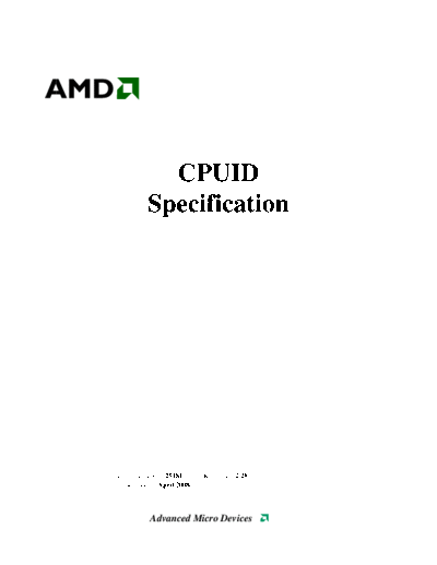 CPUID Specification. [rev.2.28].[2008-04-09]