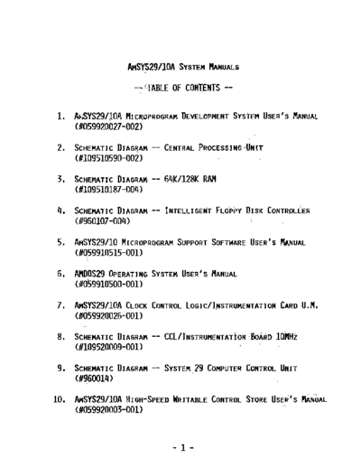 AmSYS20_10A_System_Manuals_TOC