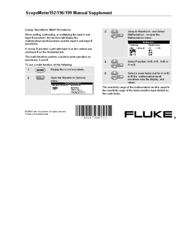 FLUKE 192_252C 196_252C 199 Supplement