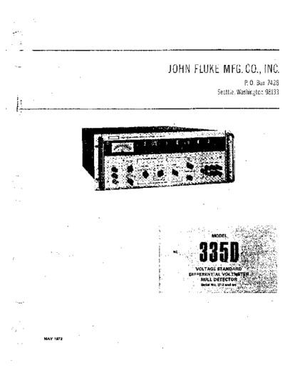 FLUKE 335D Instruction