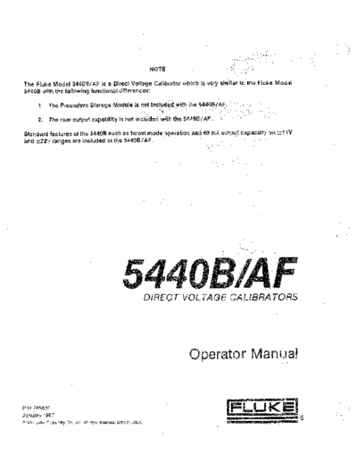 FLUKE 5440B-AF Operating