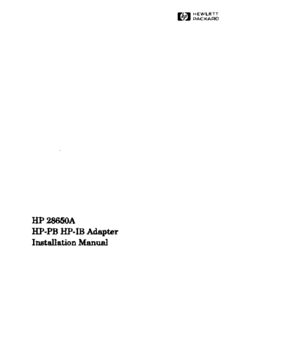 28650-90001_28650A_HP-PB_HP-IB_Adapter_Installation_Aug89