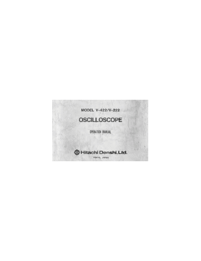 Hitachi_V422_Oscilloscope_Service_Manual-Hitachi_V422_Oscilloscope_Operator_Manual