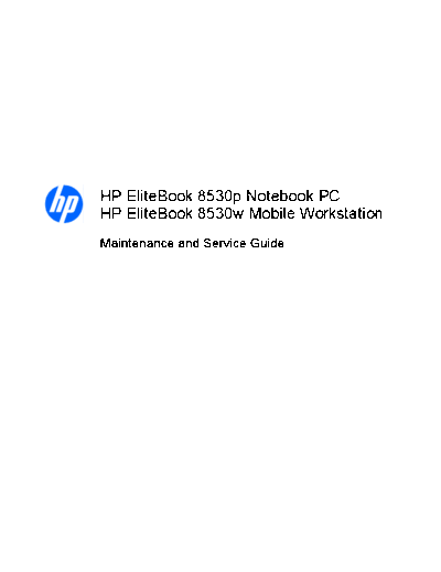 hp elitebook 8530p 8530w