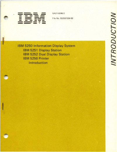 GA21-9246-2_5250_Introduction_Jan78