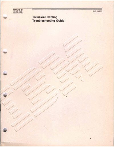 SY31-0703-0_Twinaxial_Cabling_Troubleshooting_Guide_Nov89