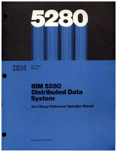 SC21-7789-0_5280_Sort_Merge_Reference_Jan80