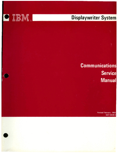 S241-6439-2_Displaywriter_Communications_Service_Manual_Feb83
