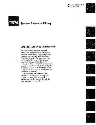 A24-1495-5_IBM_1401_and_1460_Bibliography_Jun68