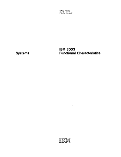 GA22-7060-3_3033_FuncChar_Jan79