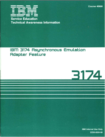 ZZ25-8524-0_3174_Asynchronous_Emulation_Adapter_Feature_Nov87