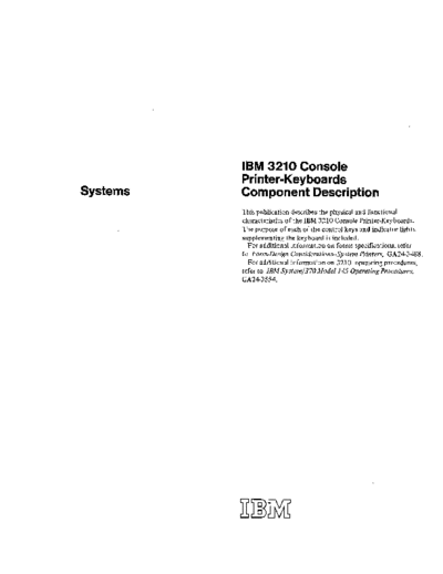 GA24-3552-1_3210_Console_Printer-Keyboard_Component_Description_Dec70