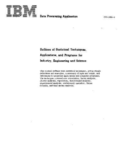 C20-1645-0_Outlines_of_Statistical_Techniques_Applications_and_Programs_for_Industry_Engineering_and_Science_1967