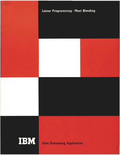 E20-0161-0_Linear_Programming_-_Meat_Blending_1966