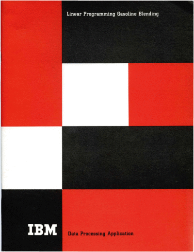 E20-0168-0_Linear_Programming_-_Gasoline_Blending_1965