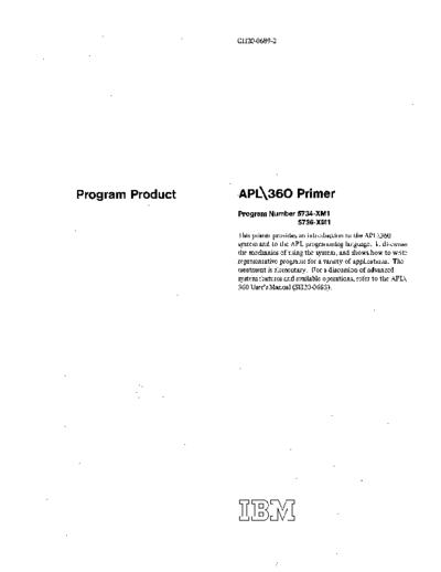GH20-0689-2_APL_360_Primer_Aug71