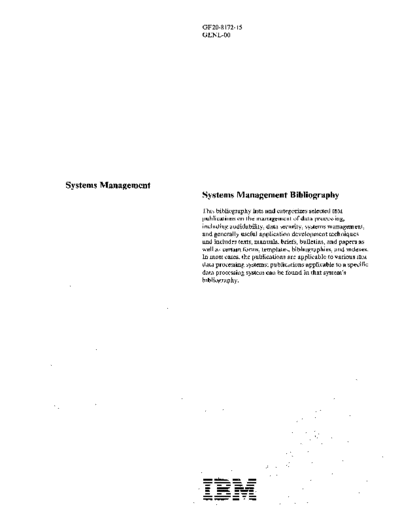 GF20-8172-15_Systems_Management_Bibliography_Aug80