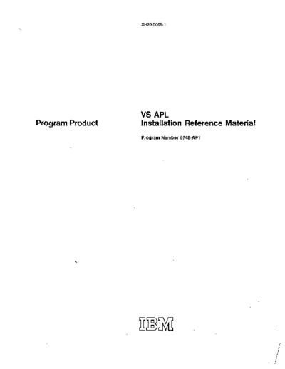 SH20-9065-1_VS_APL_Installation_Reference_Oct76