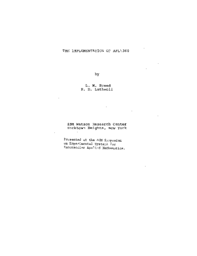 The_Implementation_Of_APL_360_1967