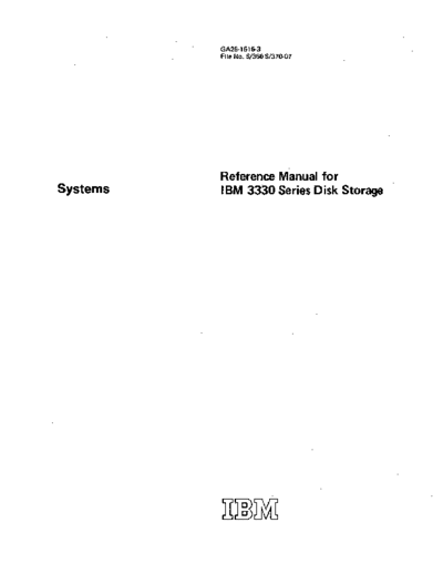 GA26-1615-3_Reference_Manual_For_IBM_3330_Disk_Storage_Mar74