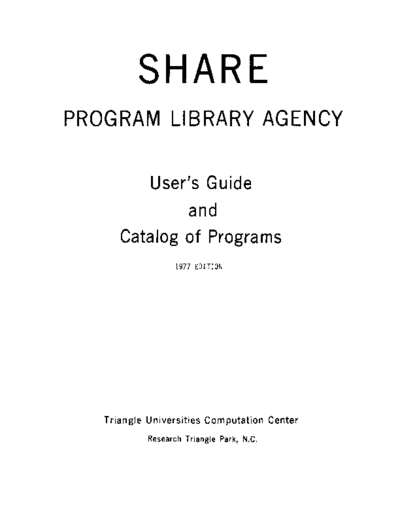 SHARE_PgmCatalog_Jan77