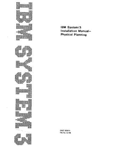GA21-9084-9_IBM_System3_InstallationManual_PhysicalPlanning_Jul77