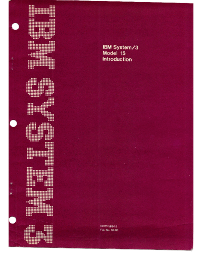 GC21-5094-5_IBM_System3_Model15_Introduction_Dec78