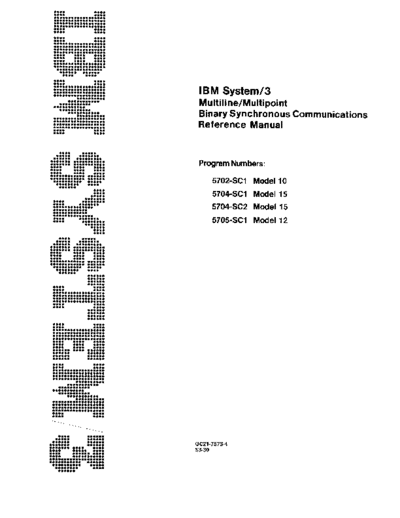 GC21-7573-4_IBM_System3_MultilineMultipointBinarySynchronousCommunicationsReferenceManual_Dec76