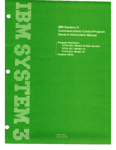 GC21-7578-2_IBM_System3_CommunicationControlProgramGeneralInformationManual_Dec75