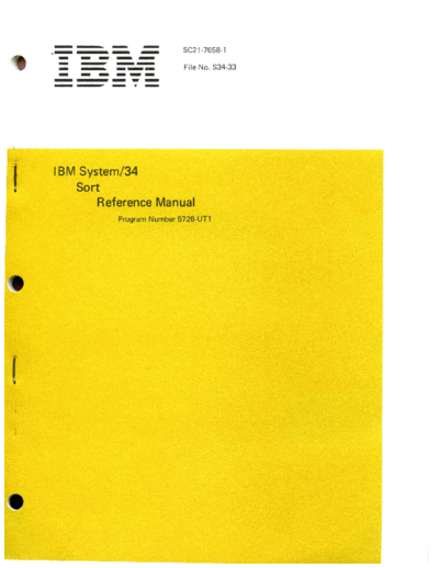 SC21-7658-1_System_34_Sort_Reference_Manual_Jul78