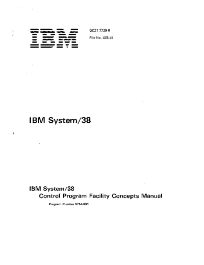 GC21-7729-0_System_38_Control_Program_Facility_Concepts_Manual_Oct78