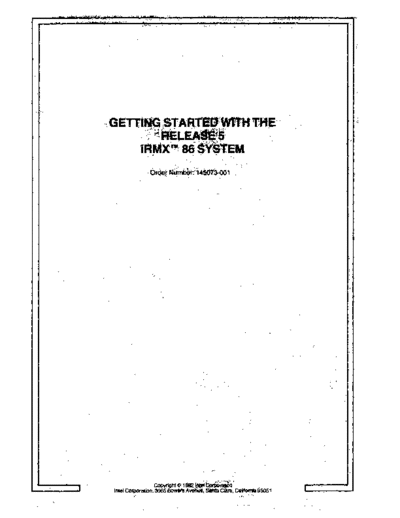 145073-001_Getting_Started_With_Release_5_iRMX_System_Sep82