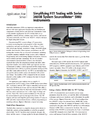 FET Test2600BSourceMeterSMU