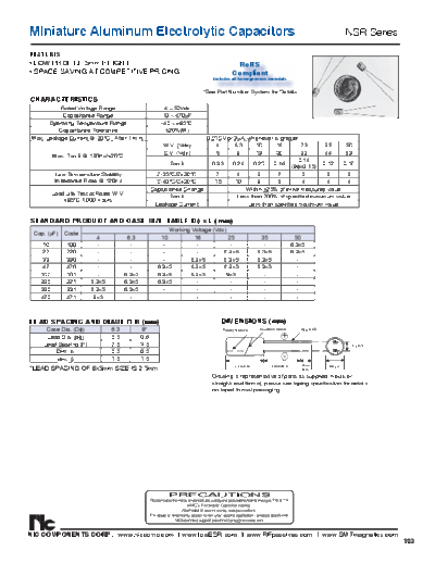 NIC [radial thru-hole] NSR Series