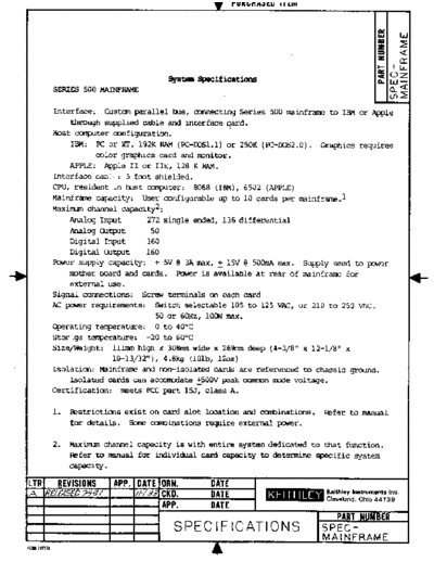 MAINFRAME_500RevA_DocSpec