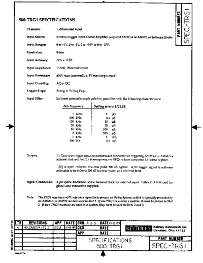 TRG1_500RevA_DocSpec