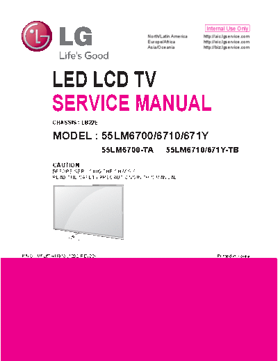 55LM6700 Service Manual