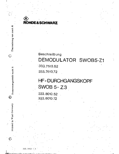 HF- Demodulateur Z1 Allemand
