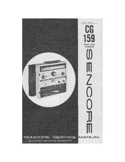 Sencore--CG159--service--ID5333