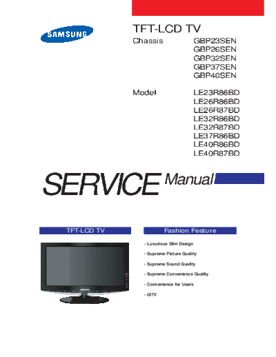 Samsung_LE23R86BD_LE26R86BD_LE32R86BD_LE37R86BD_LE40R86BD_LE23R87BD_LE26R87BD_LE32R87BD_LE37R87BD_LE40R87BD_CH_GBP23-26-32-37-40SEN_Cover_[SM]