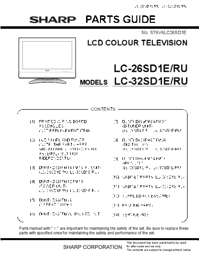 Sharp_LC-32SD1E_LC-26SD1E_Parts_Guide_[SM]