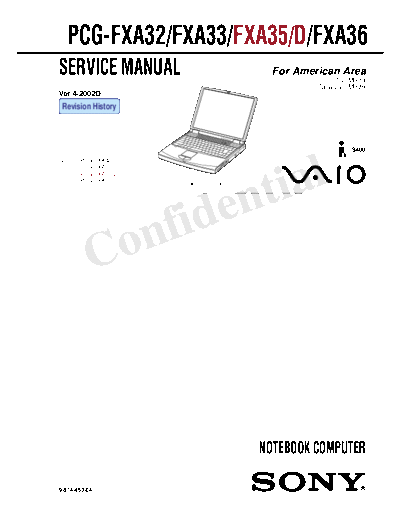 pcg-fxa32 33 35 35d 36